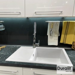 Ένθετος Νεροχύτης Γρανιτένιος Συνθετικός Duralit 79x50 εκ. KN105 White Ένθετος Νεροχύτης Γρανιτένιος Συνθετικός Duralit 79x50 εκ. KN105 White